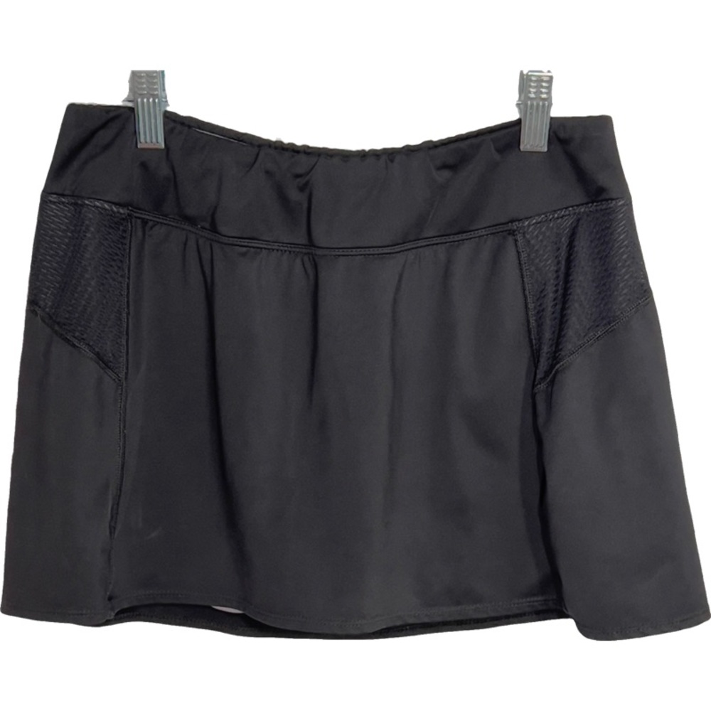 Augusta Sportswear Black Gray Lined Tennis Golf Skort M